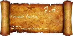 Faragó Ágota névjegykártya